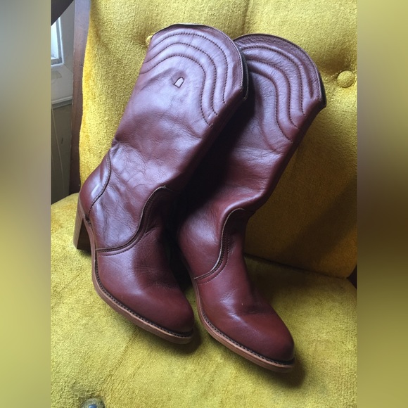 Vintage DEXTER Pull on Boot, Never Worn, Red/burgundy - Picture 2 of 6